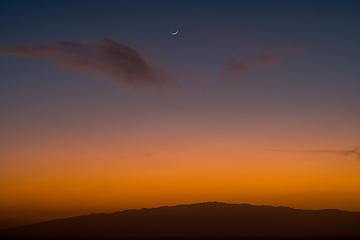 Image showing beautiful view on la gomera island and sky while sunset