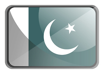 Image showing Vector illustration of Pakistan flag on white background.