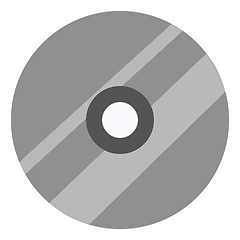 Image showing Simple vector illustration of a grey cd on white background 