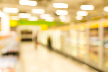 Image showing Blurred of supermarket