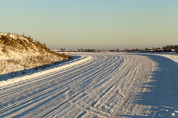 Image showing road under the snow