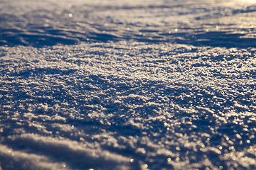 Image showing Snow drifts in winter