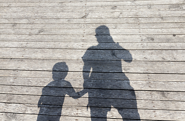 Image showing Shadows of people, close-up