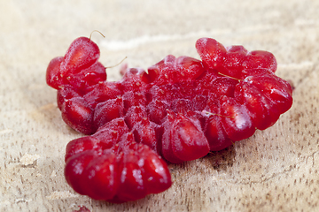 Image showing Red ripe raspberries