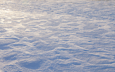 Image showing Snow drifts in winter