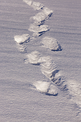 Image showing Deep snowdrifts