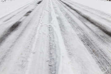 Image showing Road under the snow