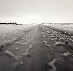 Image showing Road under the snow