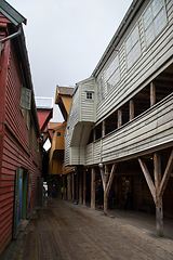 Image showing Bryggen at Bergen, Hordaland, Norway