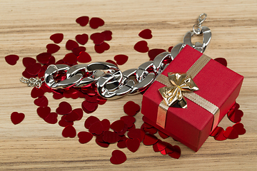 Image showing Valentine love gift box