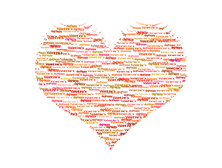 Image showing Valentine heart from text