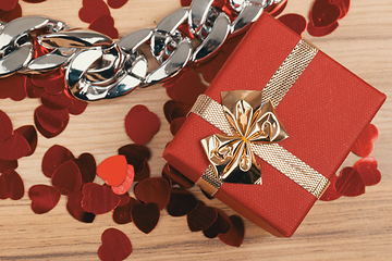 Image showing Valentine love gift box