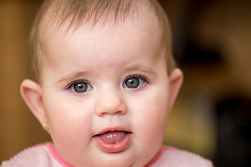 Image showing cute infant baby girl