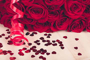 Image showing Red roses background