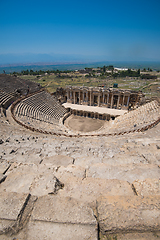 Image showing Roman amphitheatre in the ruins of Hierapolis