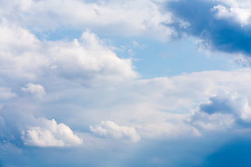 Image showing White clouds on blue sky background