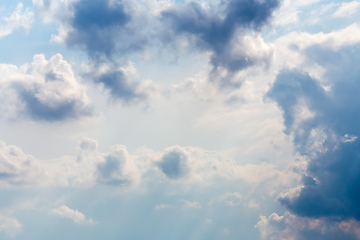 Image showing White clouds on blue sky background