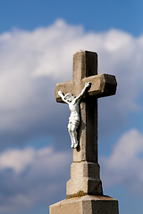 Image showing wayside shrine with statue of Jesus