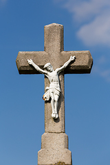 Image showing wayside shrine with statue of Jesus