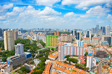 Image showing Aerial skyline of Singapore