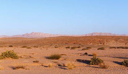 Image showing Namibia desert with blue sky