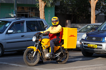 Image showing messenger on street in Bulawayo City, Zimbabwe