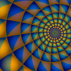 Image showing Blue and Orange Spiral