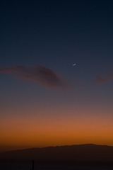 Image showing beautiful view on la gomera island and sky while sunset