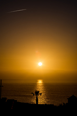 Image showing beautiful view on la gomera island and sky while sunset