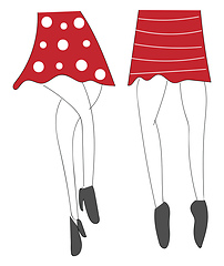 Image showing Sketch of mini skirts vector illustration 