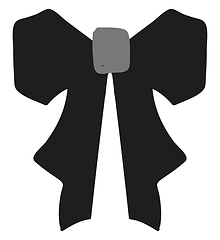 Image showing A black bow vector or color illustration