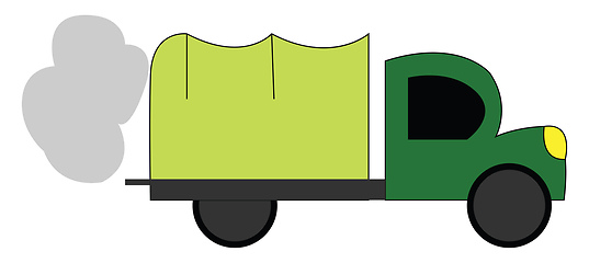 Image showing Green truck vector illustration 