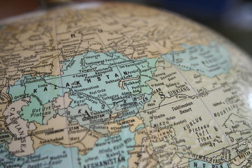 Image showing Globe with Focus on Kazakhstan 