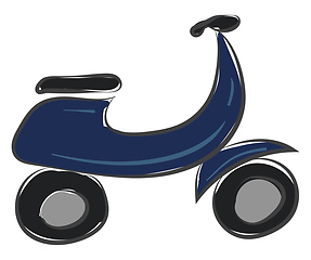 Image showing Blue motorcycle vector or color illustration