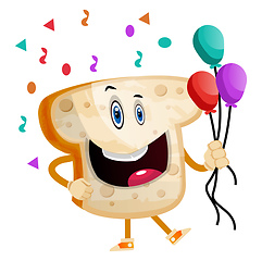 Image showing Party Bread illustration vector on white background