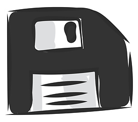 Image showing A floppy disc vector or color illustration