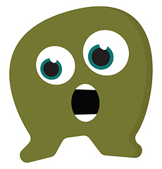 Image showing A screaming monster vector or color illustration