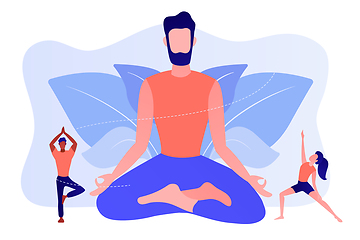 Image showing Yoga school concept vector illustration.