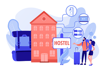 Image showing Hostel services concept vector illustration