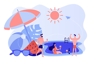 Image showing Pool party concept vector illustration.