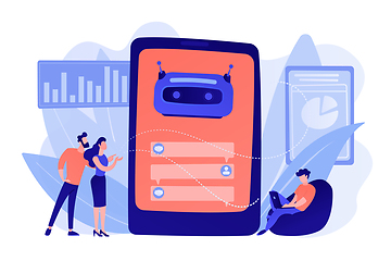 Image showing Chatbot customer service concept vector illustration.