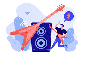 Image showing Rock music concept vector illustration.