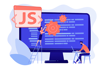 Image showing JavaScript concept vector illustration.