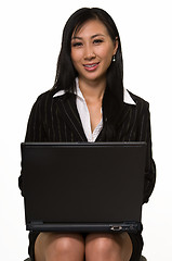 Image showing Woman with laptop