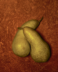 Image showing two pears cuddling