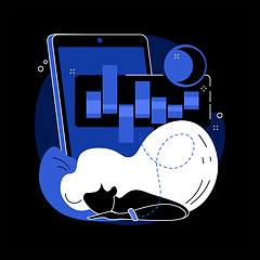 Image showing Sleep tracking abstract concept vector illustration.