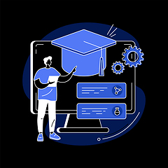 Image showing Learning management system abstract concept vector illustration.