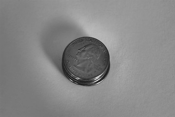 Image showing Stack of quarters