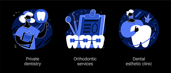 Image showing Teeth healthcare abstract concept vector illustrations.
