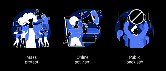 Image showing Social movement abstract concept vector illustrations.